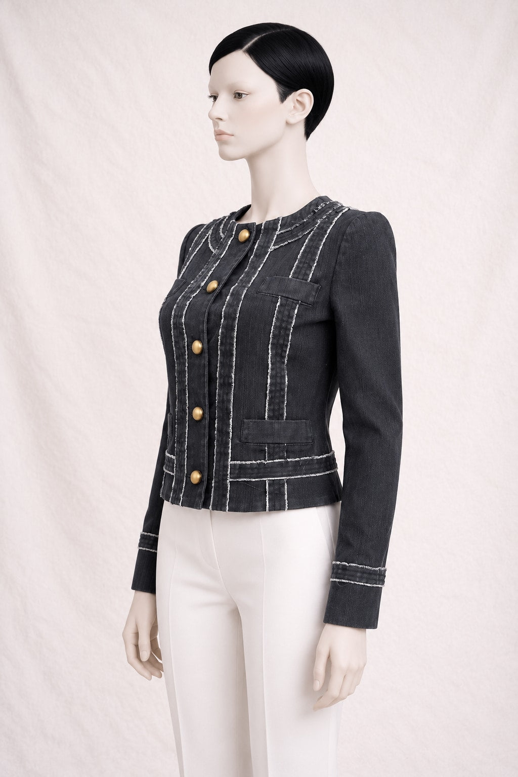 Veste en jean Armani en denim gris vintage authentique