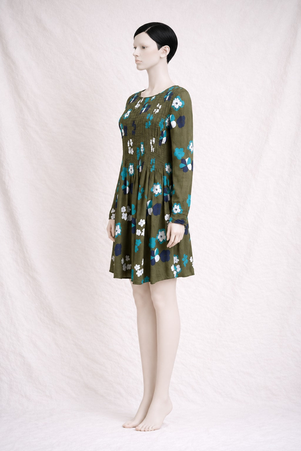 Authentic Vintage Khaki Cotton Summer Dress Zadig & Voltaire