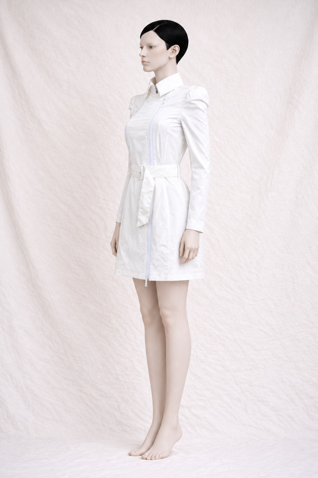 Authentic Vintage White Nylon Trench Alexander McQueen