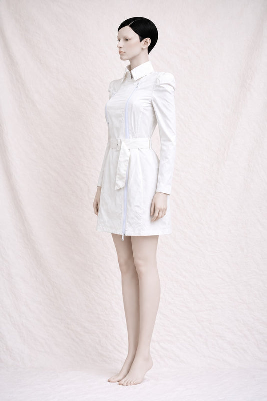 Authentic Vintage White Nylon Trench Alexander McQueen