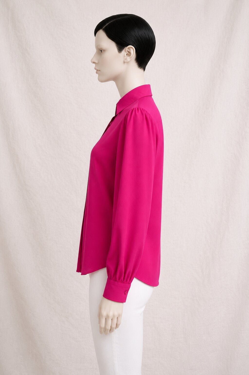 Authentic Vintage Fuchsia Louis Féraud Shirt in Polyester