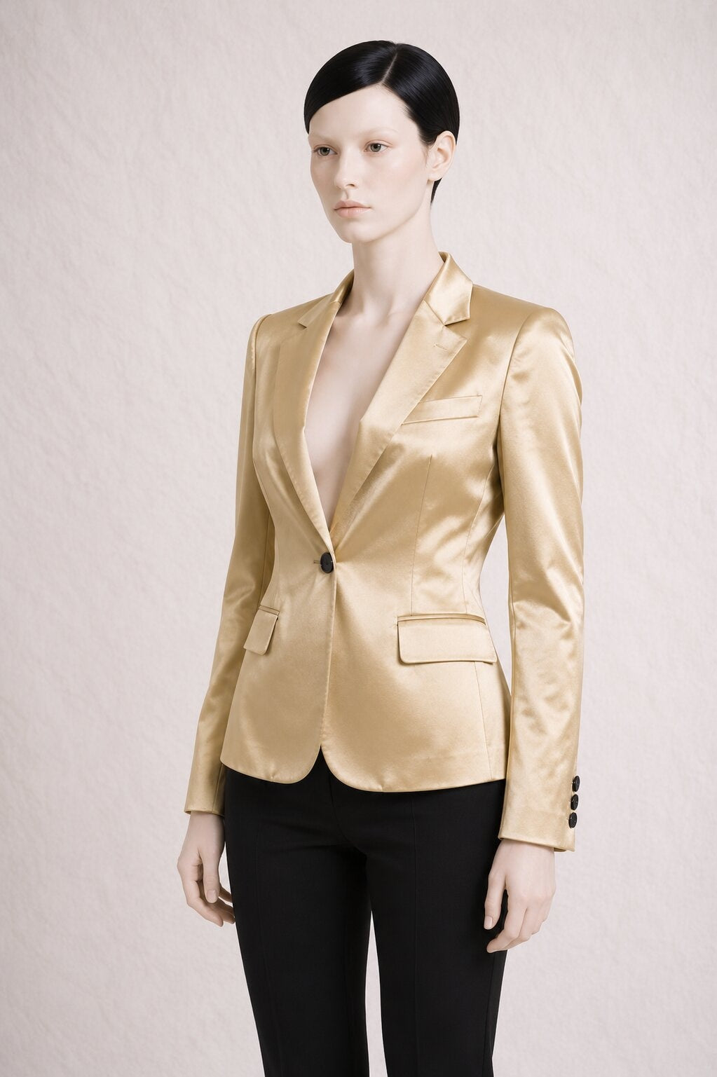 Authentic gold satin blazer Dolce & Gabbana