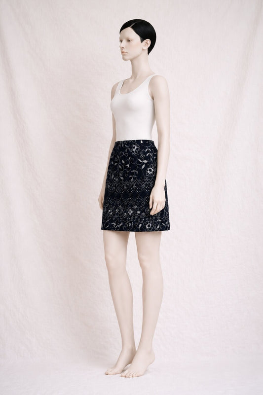 Vintage Kenzo Short Skirt in Authentic Black Viscose