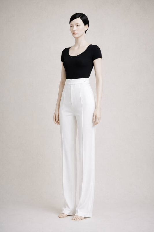 New Gianfranco Ferré Vintage Authentic White Viscose Trousers