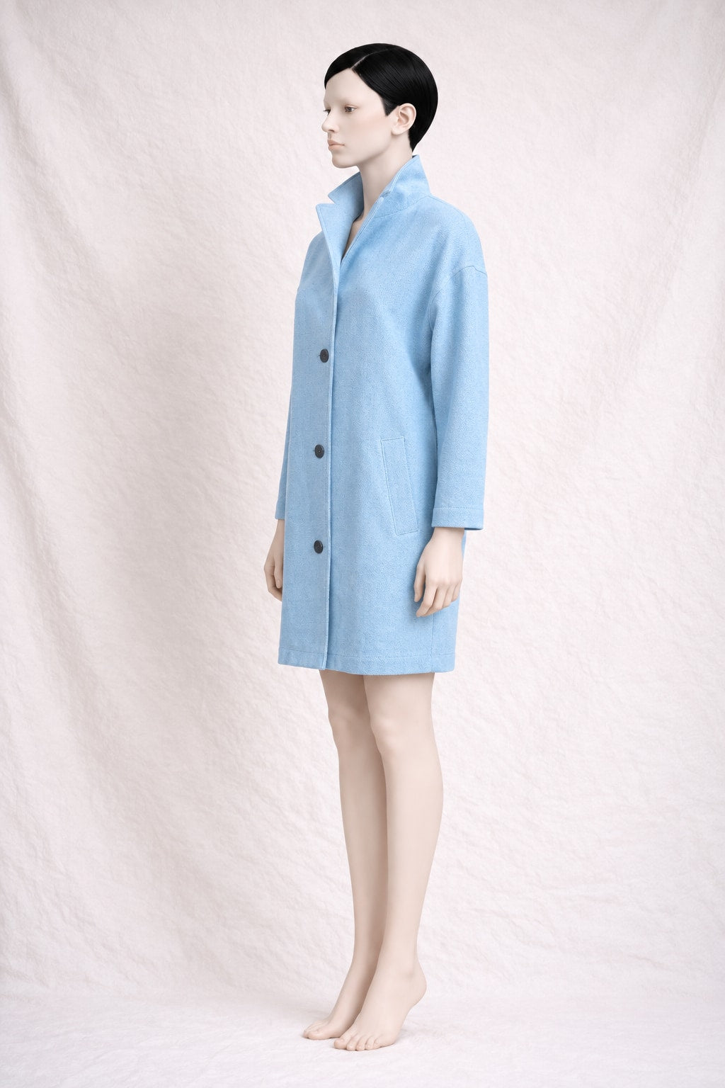Bensimon Coat in Light Blue Cotton Vintage Authentic