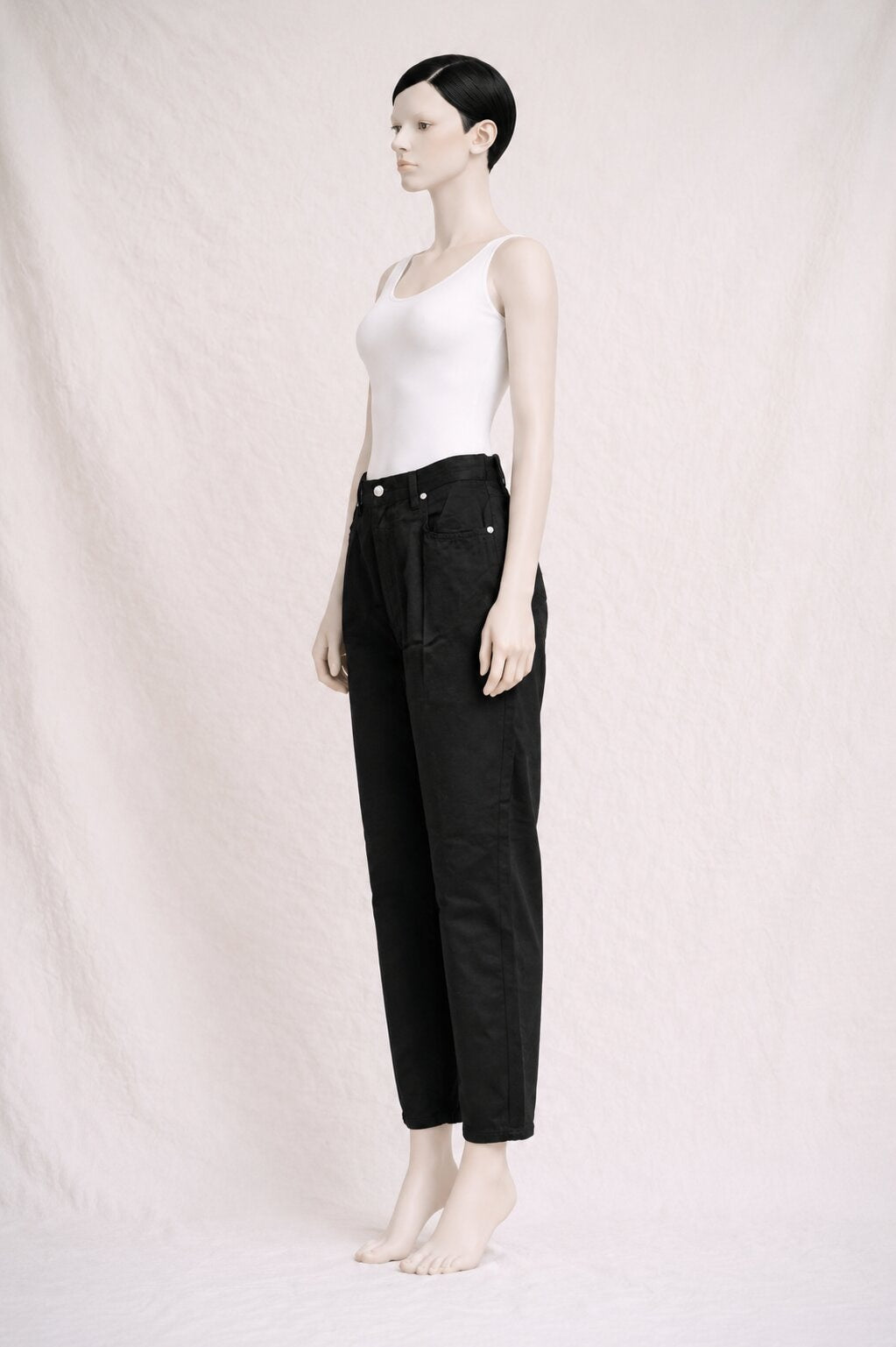 Pantalon Christian Lacroix en coton satin noir vintage authentique