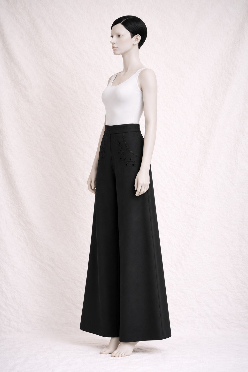 Gudule Trousers in Authentic Vintage Black Wool
