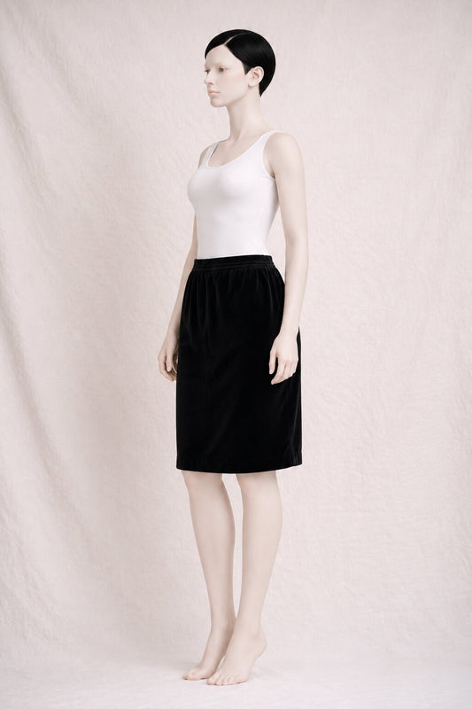 Vintage Authentic Black Velvet YSL Skirt