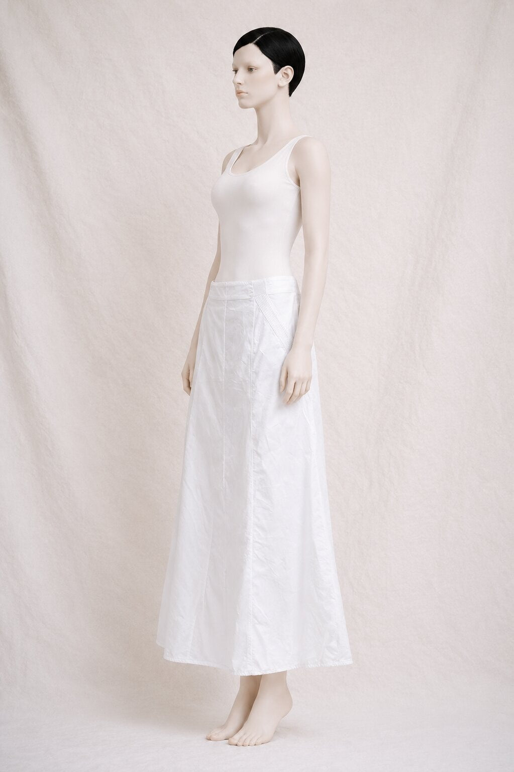 Jupe Longue Vintage Authentique en Coton Blanc Armani Jeans