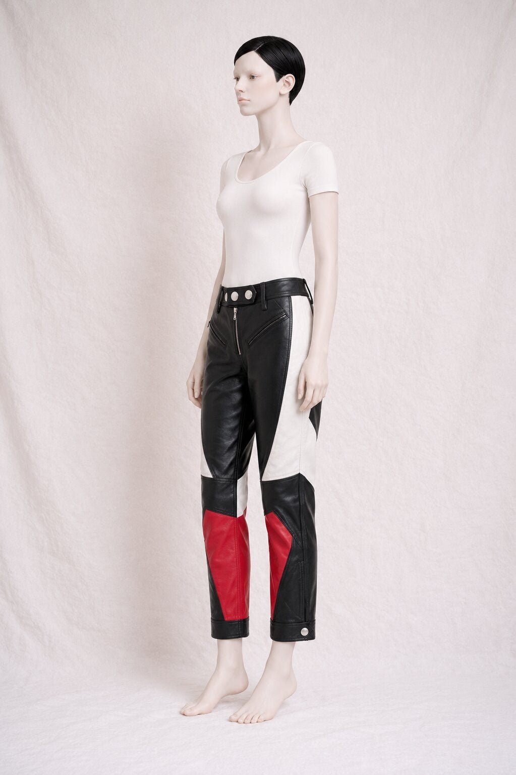 Nouveau pantalon Zadig & Voltaire en cuir noir authentique