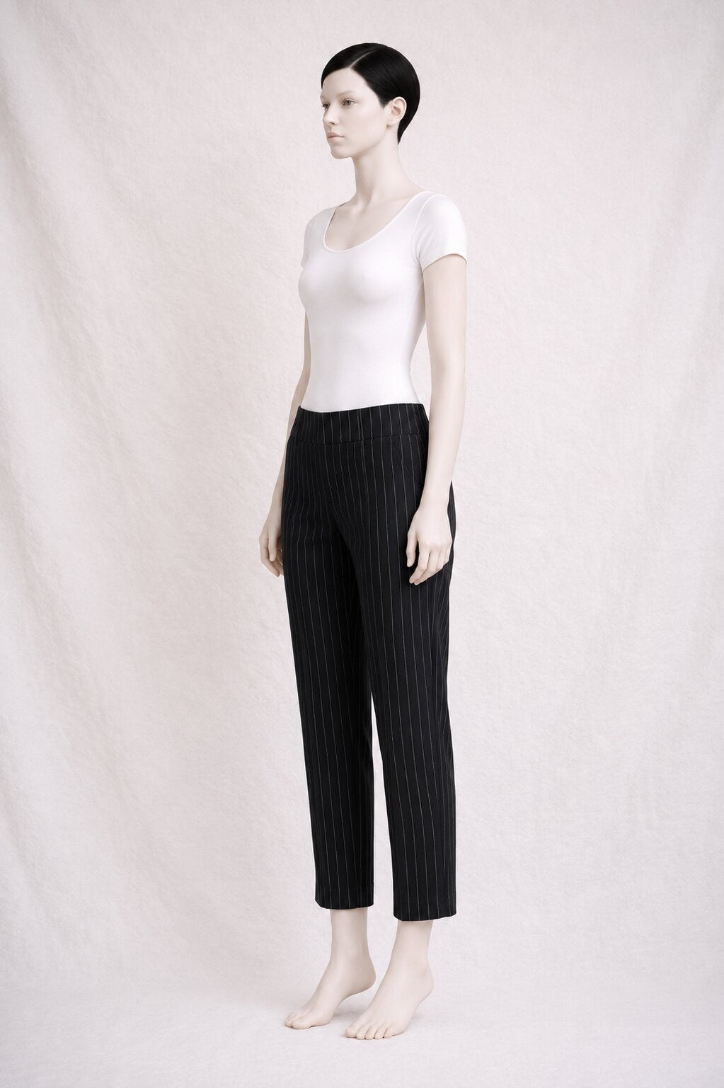 Authentic vintage striped grey - black cotton trousers by Armani