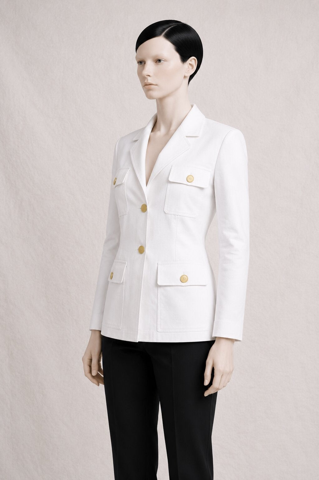 Blazer Celine en coton blanc vintage authentique
