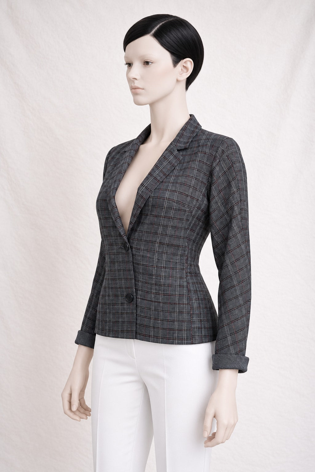 Vintage Authentic Grey Wool Blazer Versace