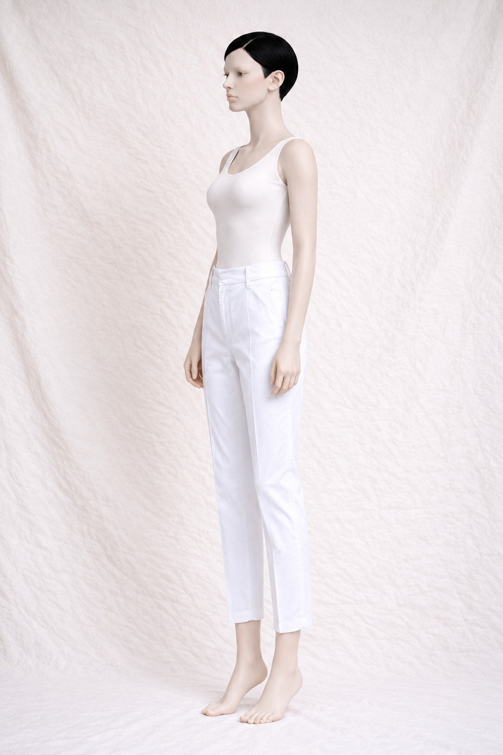 Authentic Vintage White Cotton Trousers by Prada