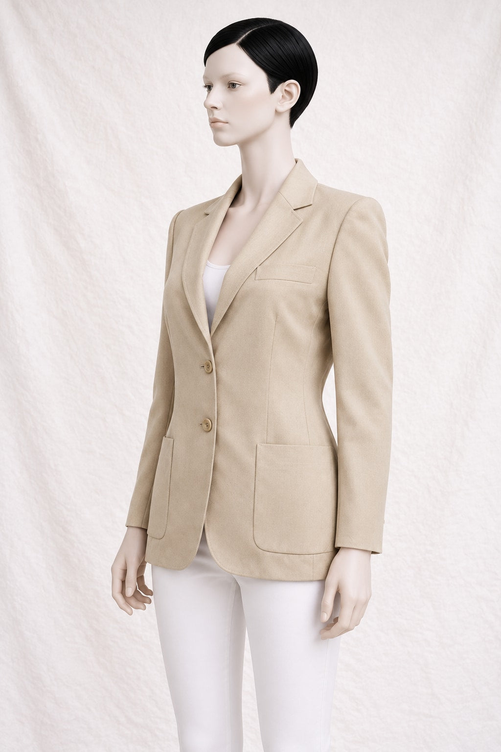 Blazer Burberry en laine beige vintage authentique