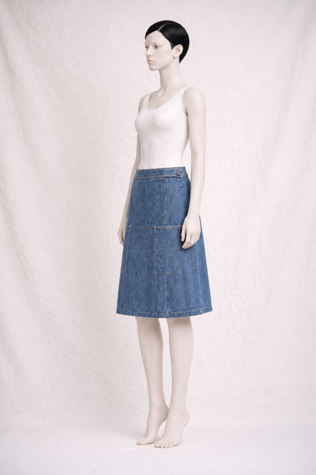 Authentic vintage blue denim skirt Kenzo