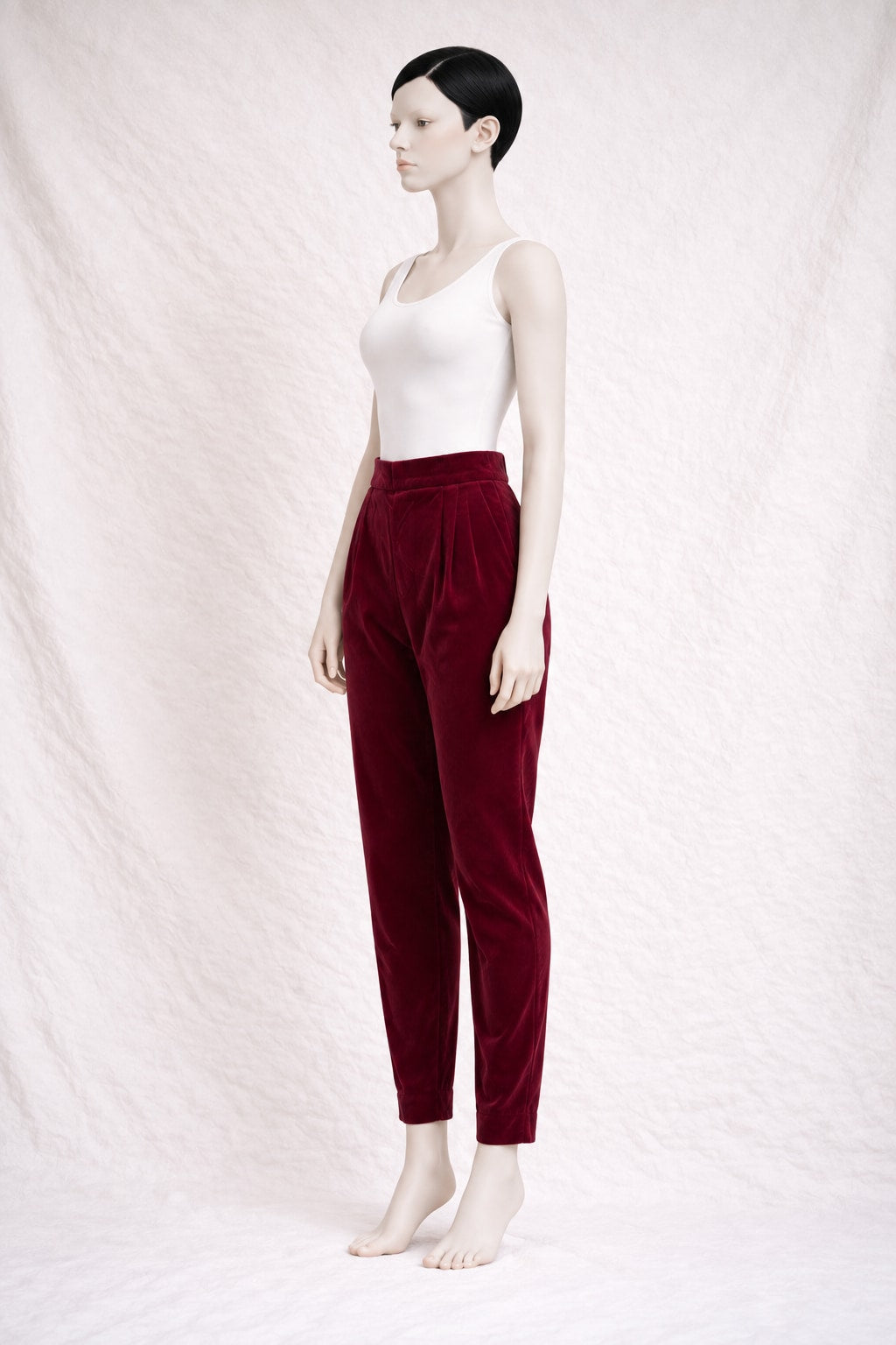 Pantalon Kenzo en velours bordeaux vintage authentique