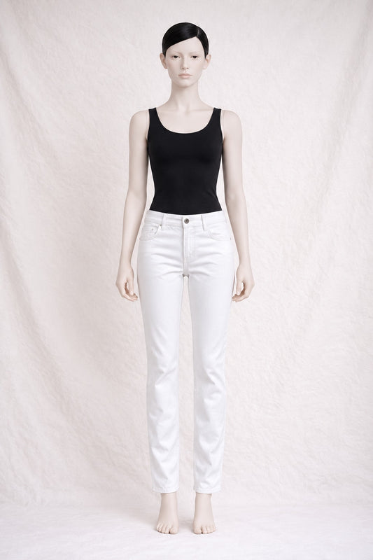Vintage Authentic White Denim Jeans Dolce & Gabbana
