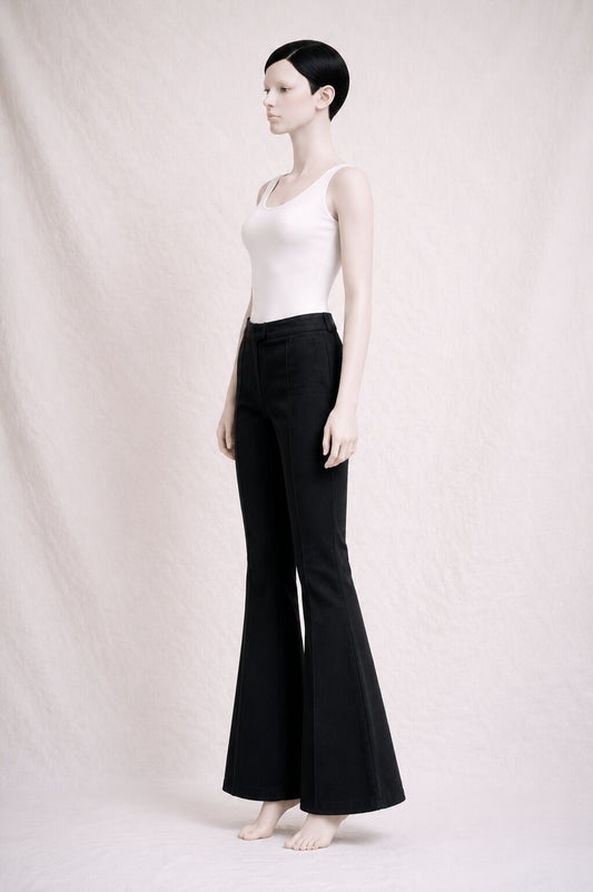 Authentic Vintage Black Cotton Flared Jeans Givenchy