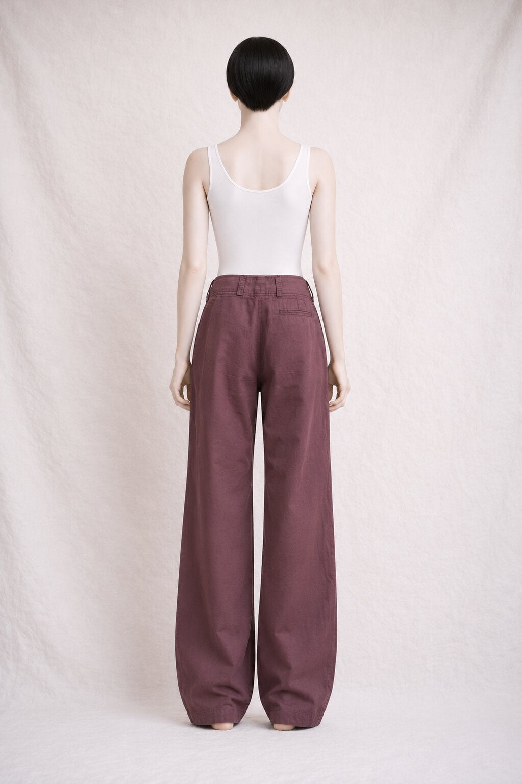 Pantalon large en coton marron vintage authentique Dries Van Noten