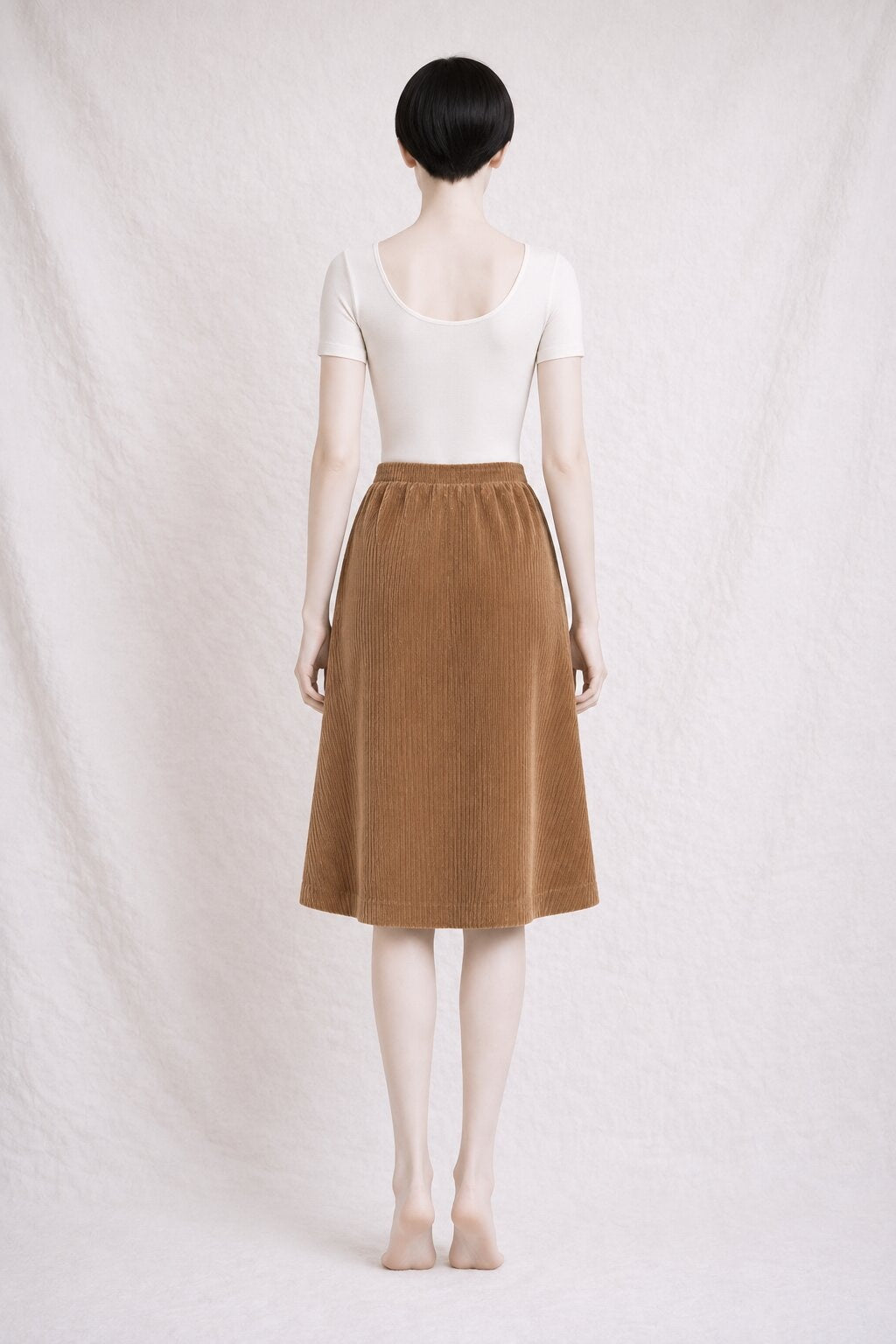 Vintage Authentic Brown Corduroy A-Line Skirt by Courrèges