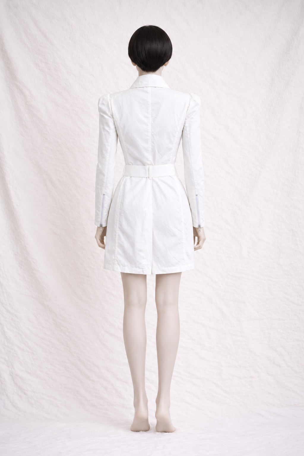 Authentic Vintage White Nylon Trench Alexander McQueen
