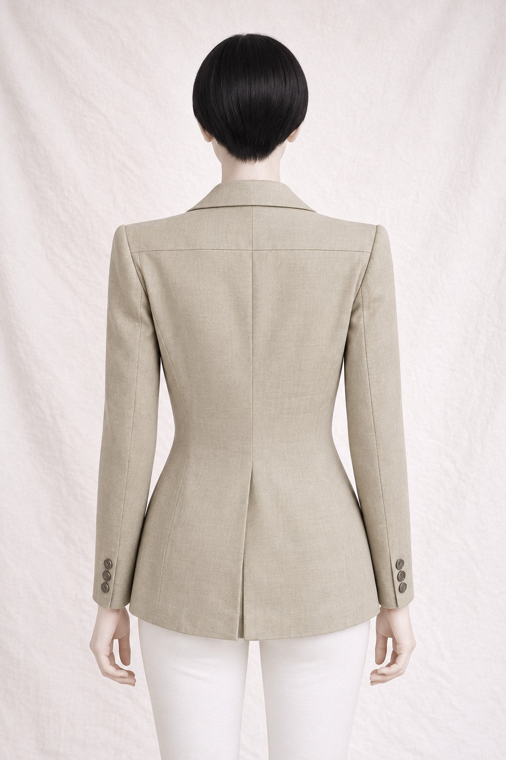 Blazer safari Ted Lapidus en laine beige vintage authentique circa 70s