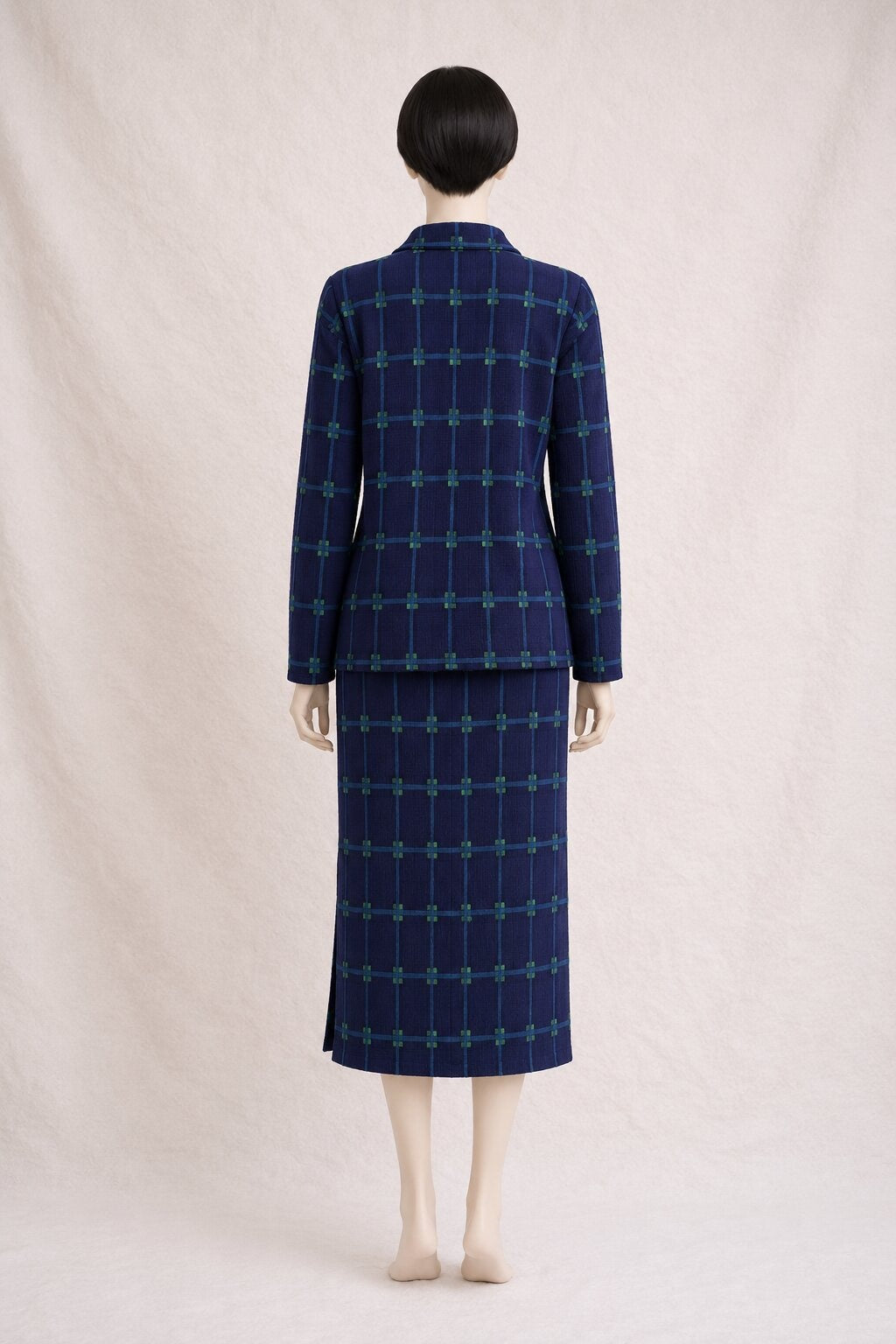 Cotélac Vintage Purple Blue Shirt and Skirt Set