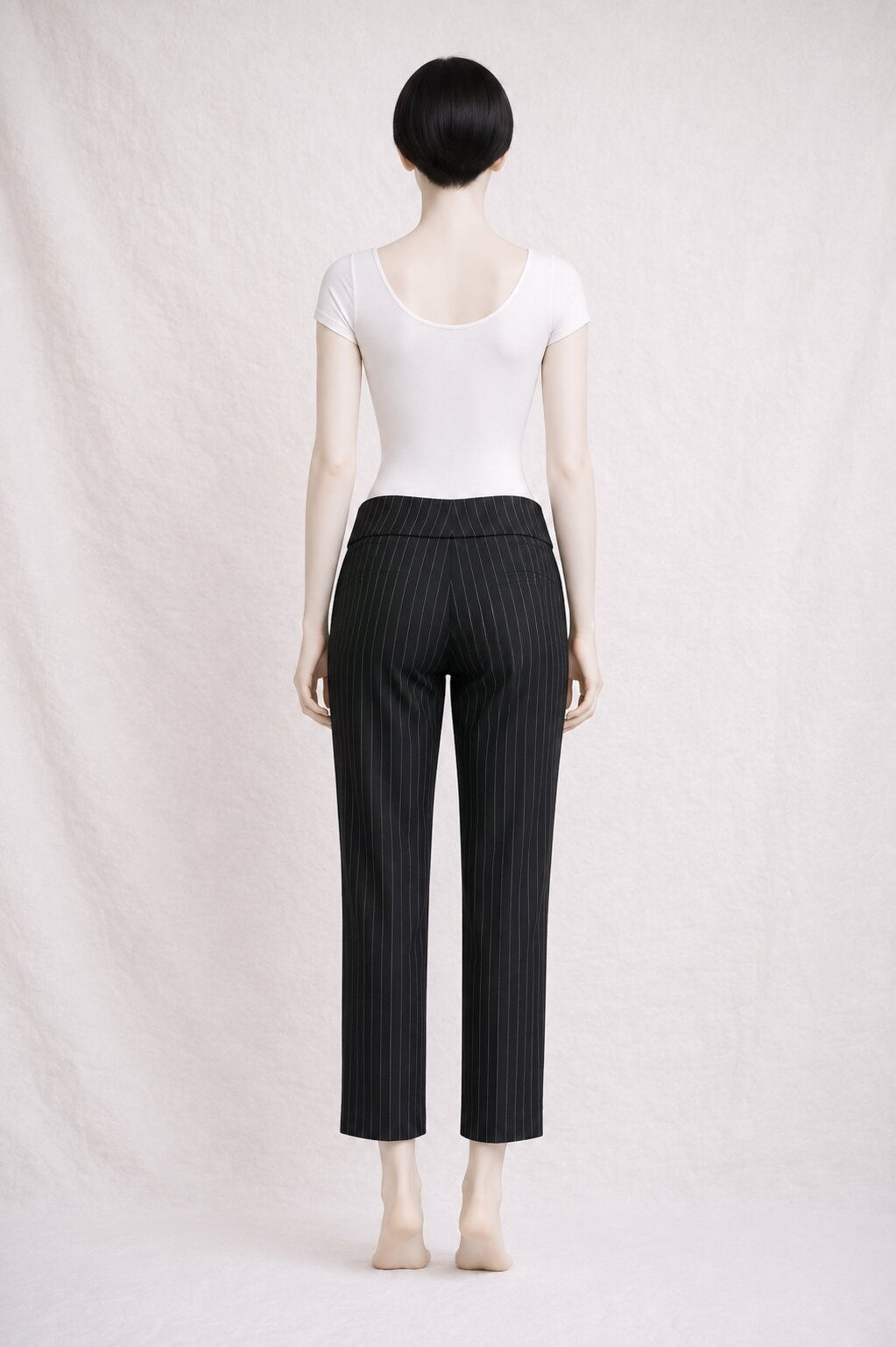 Authentic vintage striped grey - black cotton trousers by Armani