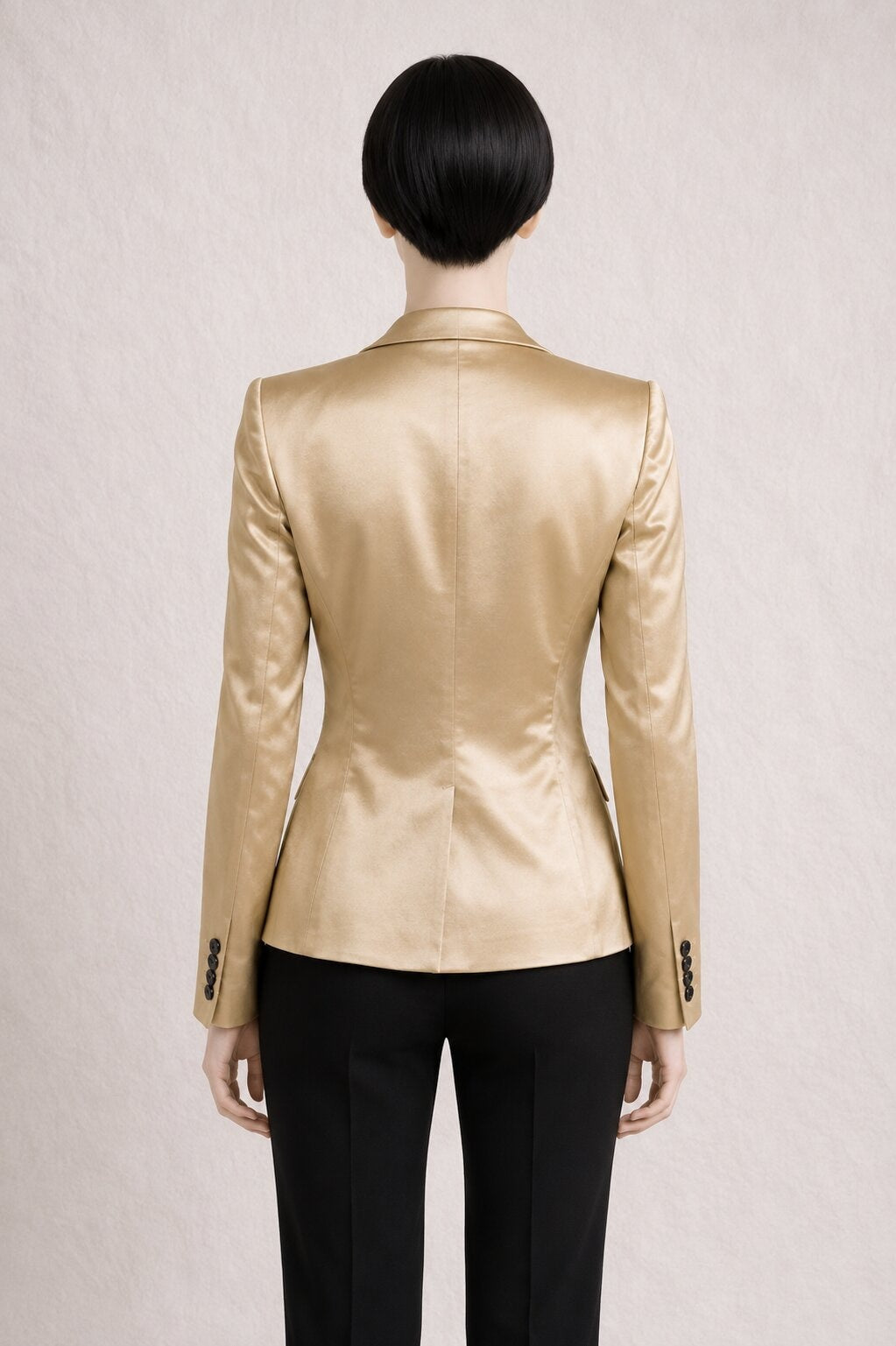 Authentic gold satin blazer Dolce & Gabbana