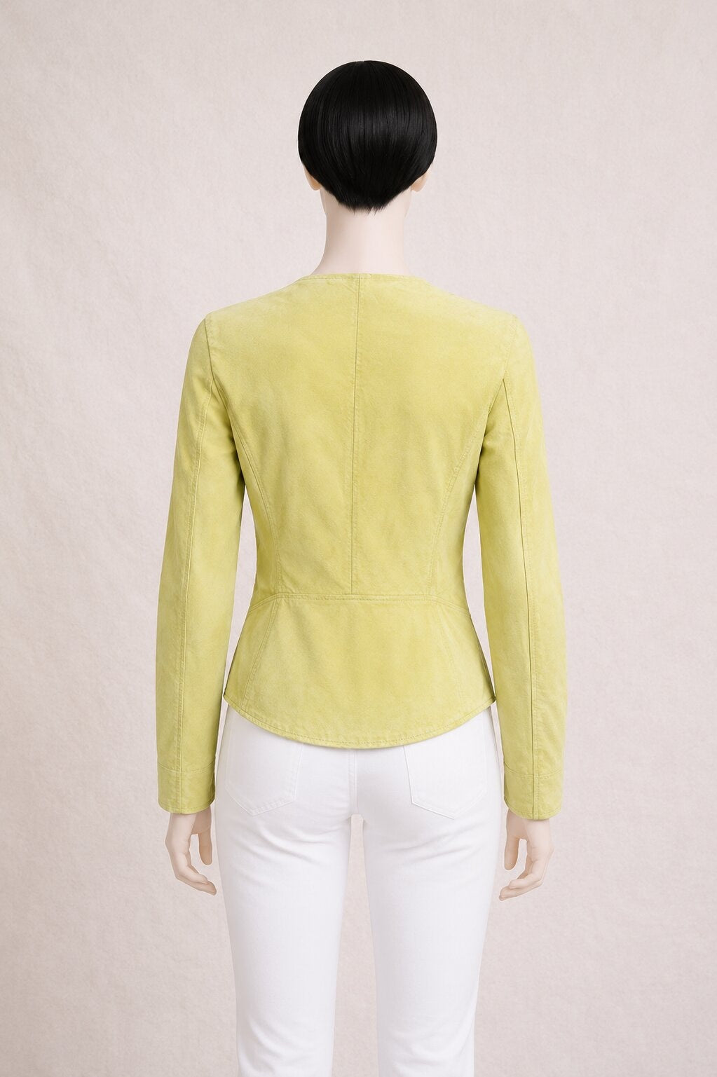 Veste Vintage Authentique en Daim Pistache par J. Sebastien Vassal