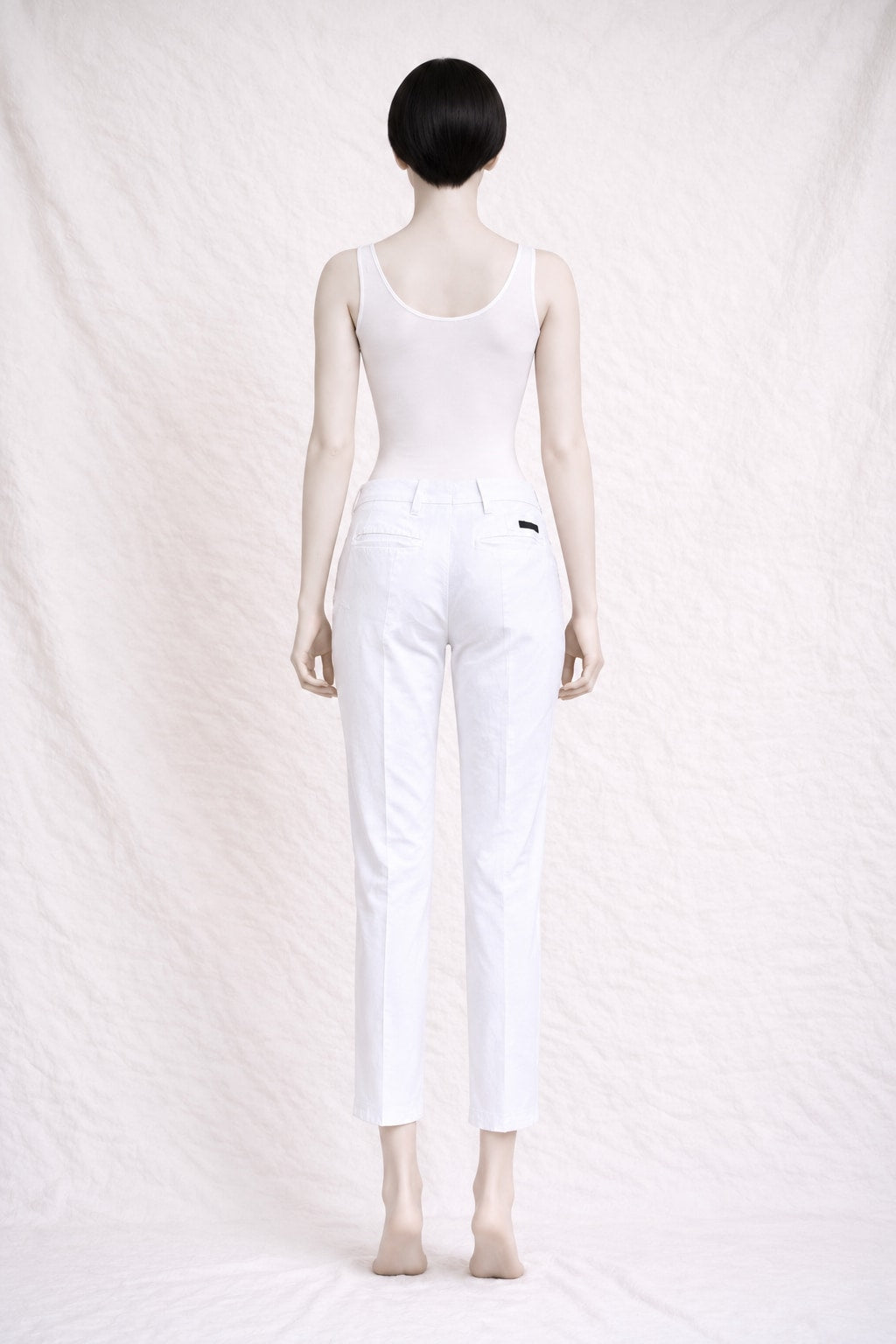 Authentic Vintage White Cotton Trousers by Prada