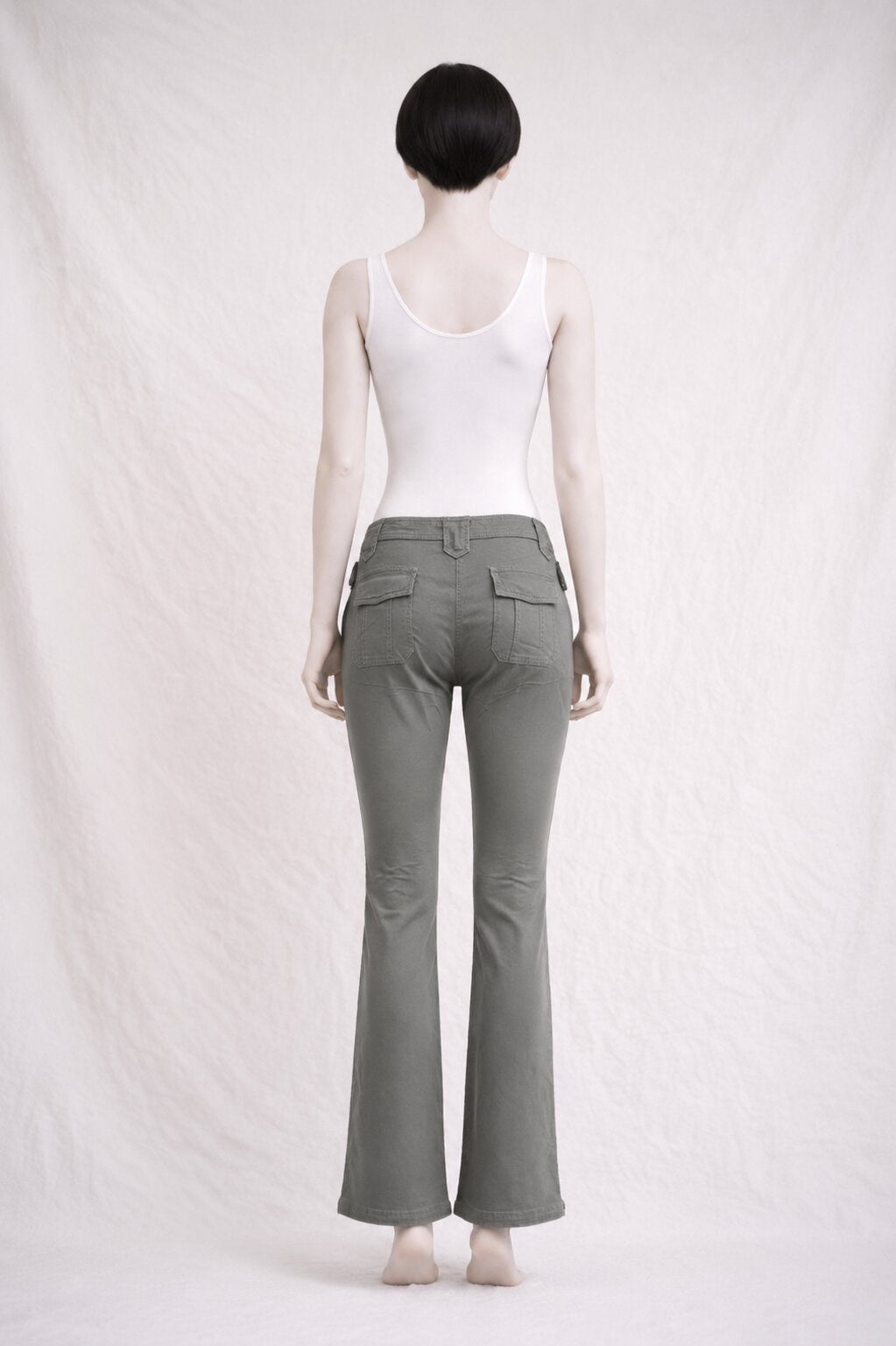 Authentic vintage olive cotton cargo trousers Zadig & Voltaire