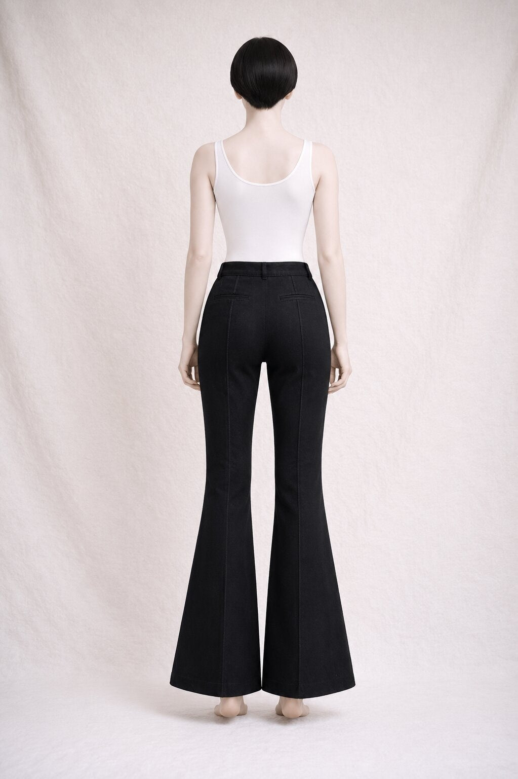 Authentic Vintage Black Cotton Flared Jeans Givenchy