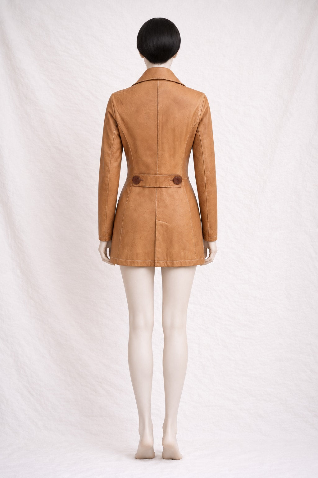 Dolce & Gabbana Vintage Authentic Camel Leather Tailored Jacket