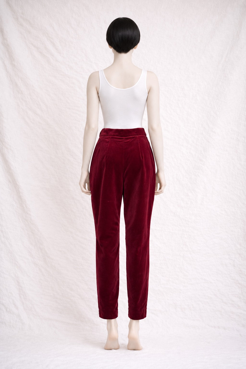 Pantalon Kenzo en velours bordeaux vintage authentique