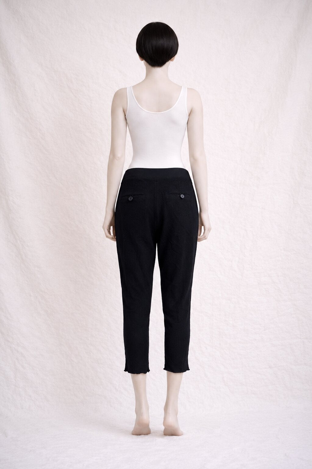 Pantalon Sonia Rykiel en laine noire vintage authentique