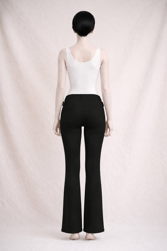Authentic vintage black cotton cargo trousers Zadig & Voltaire