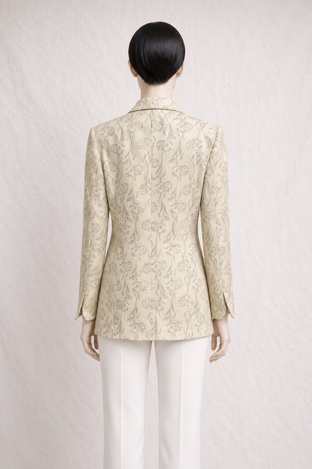 Blazer Vintage Authentique en Soie Beige par Salvatore Ferragamo