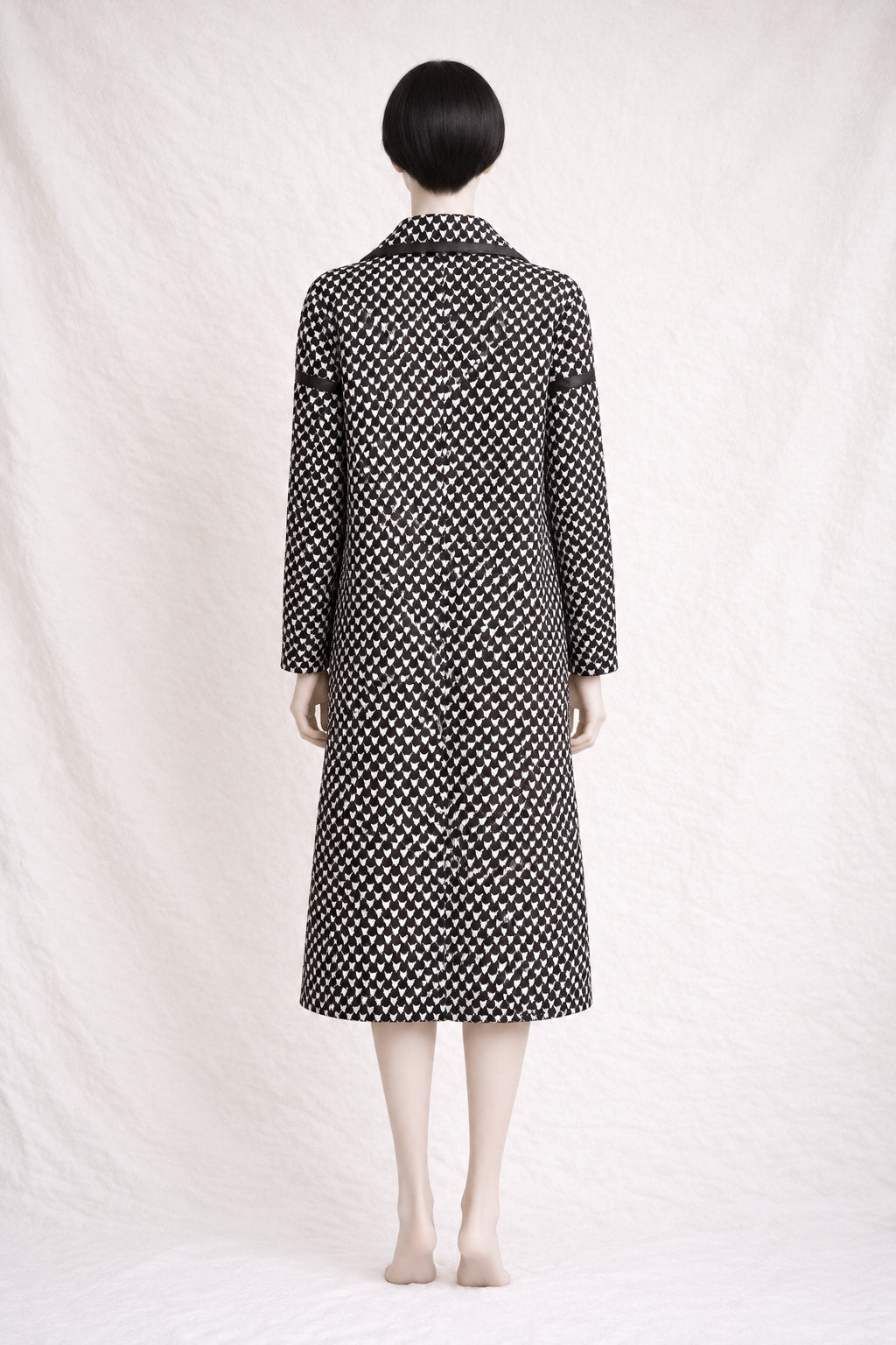 Trench Jacques Heim en viscose marron et blanc vintage authentique circa 70s