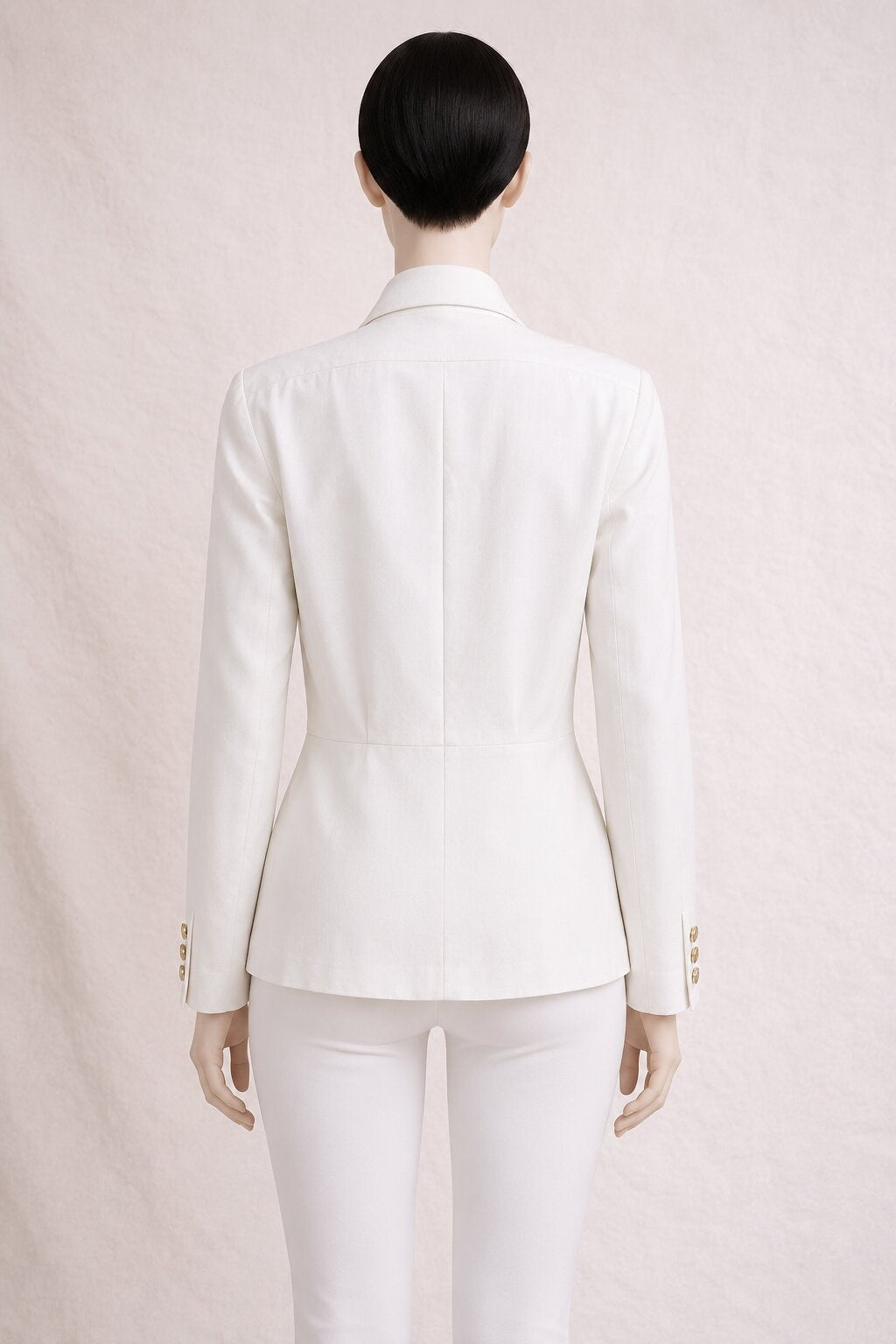Blazer Vintage Authentique Louis Féraud en Laine Écrue