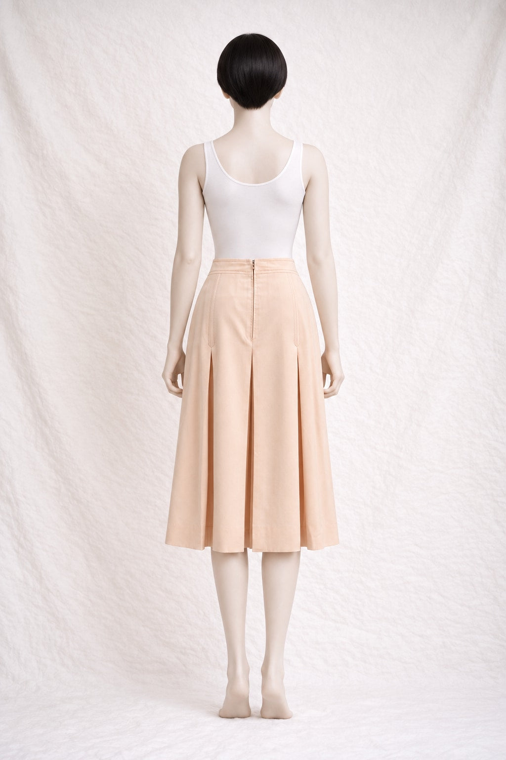 Jupe Celine en laine abricot vintage authentique