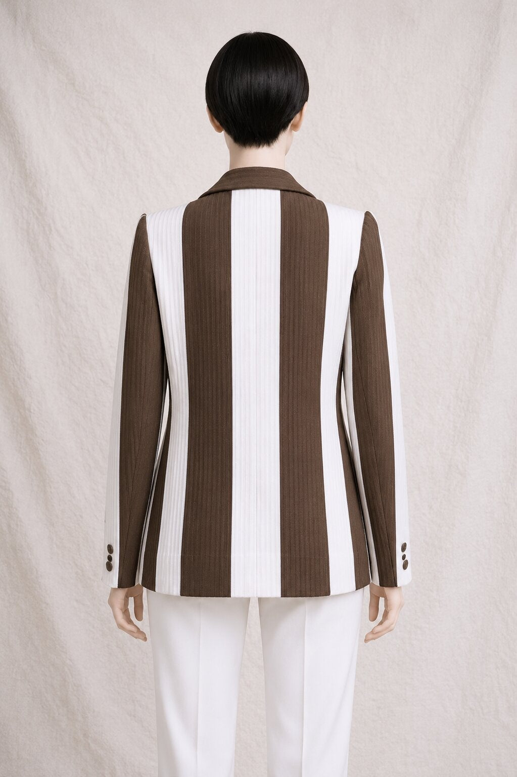 Authentic Vintage Lanvin Blazer in Brown Rayon Jersey