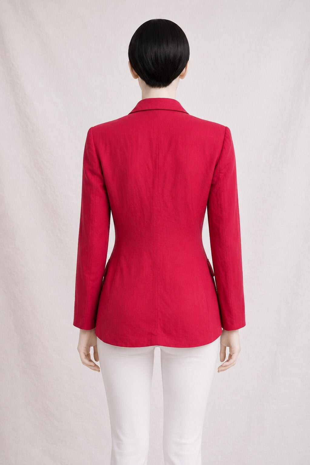Authentic Vintage Red Linen Blazer Kenzo