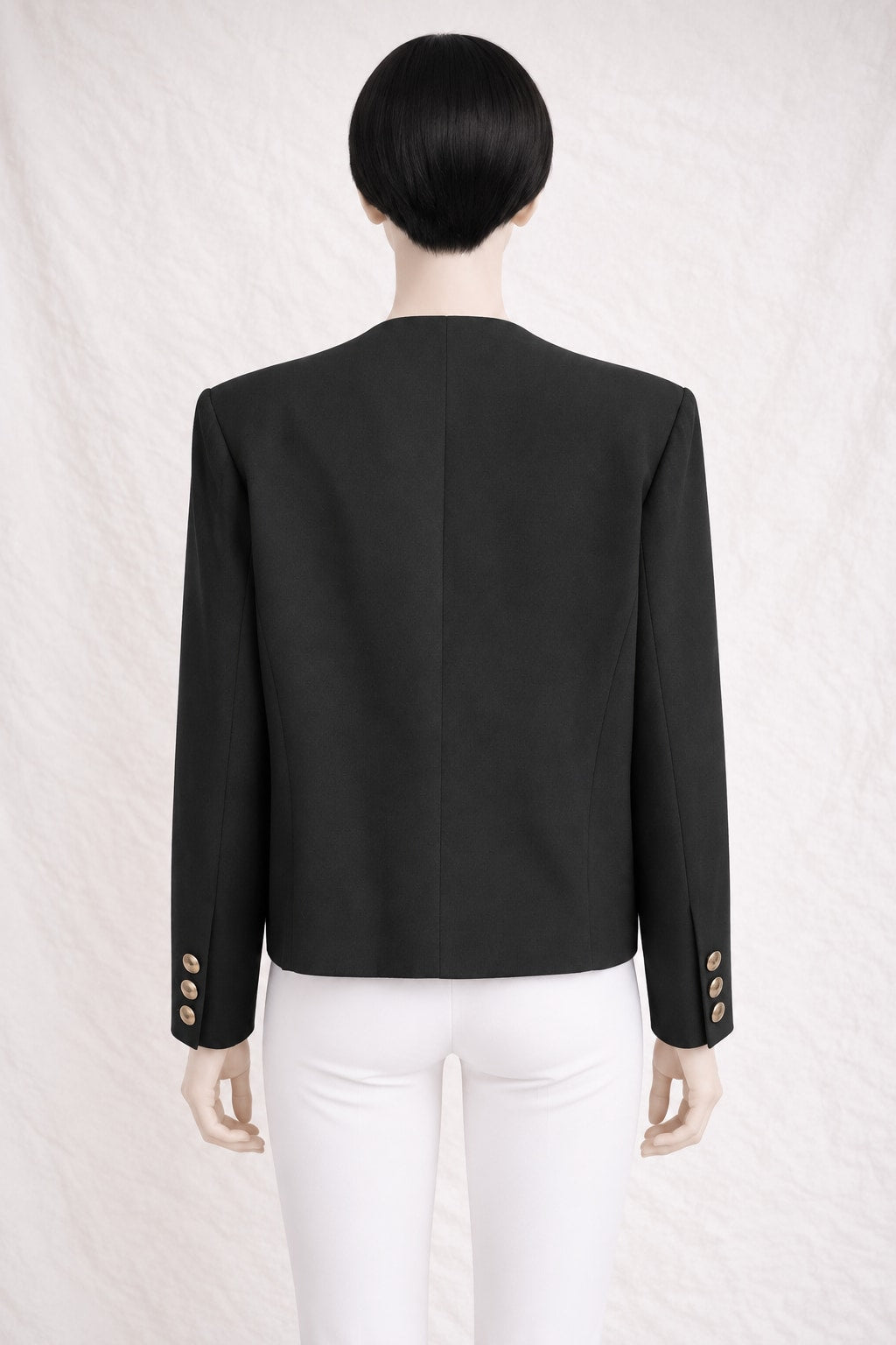 Authentic Vintage Black Wool Tailored Jacket Yves Saint Laurent