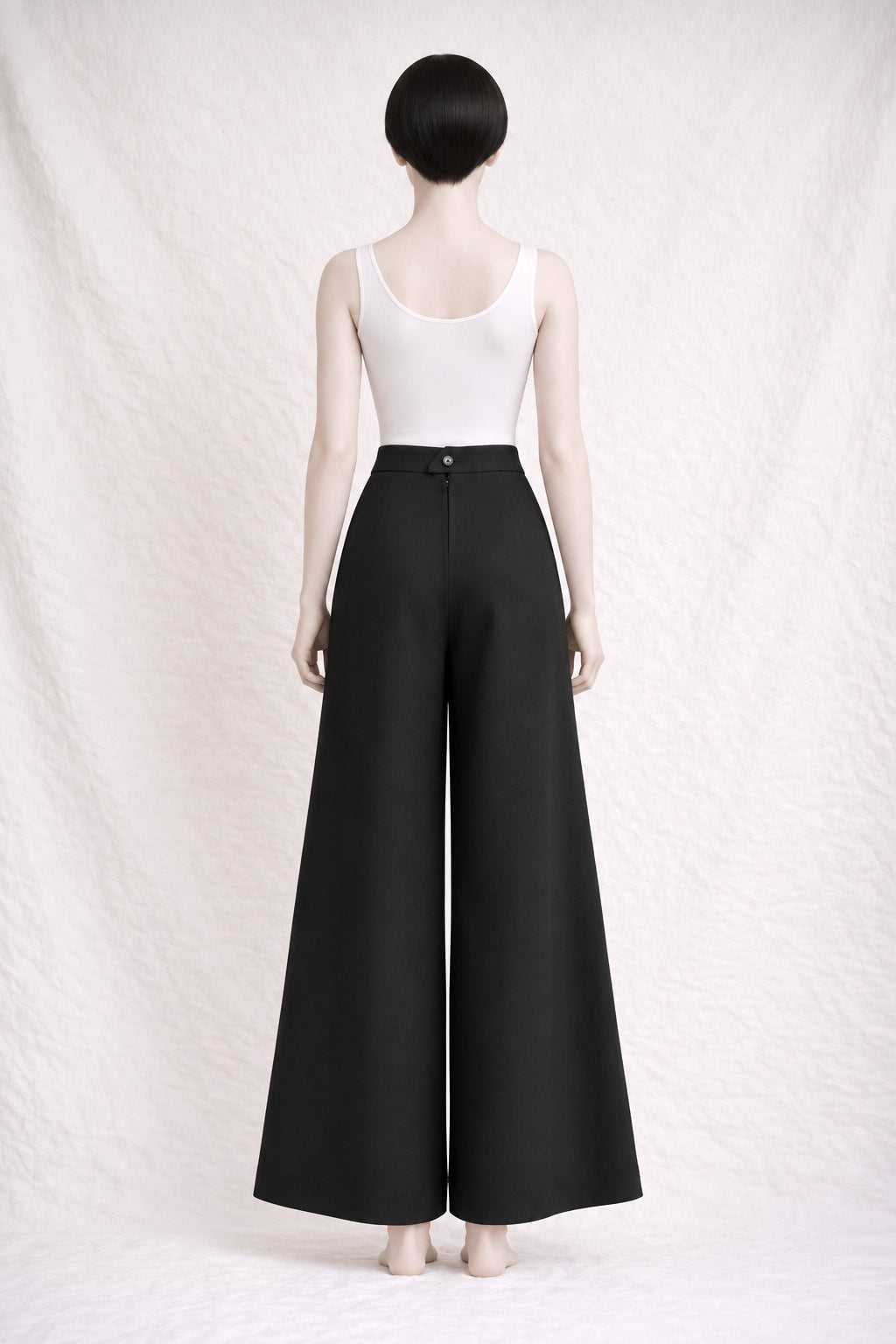 Gudule Trousers in Authentic Vintage Black Wool