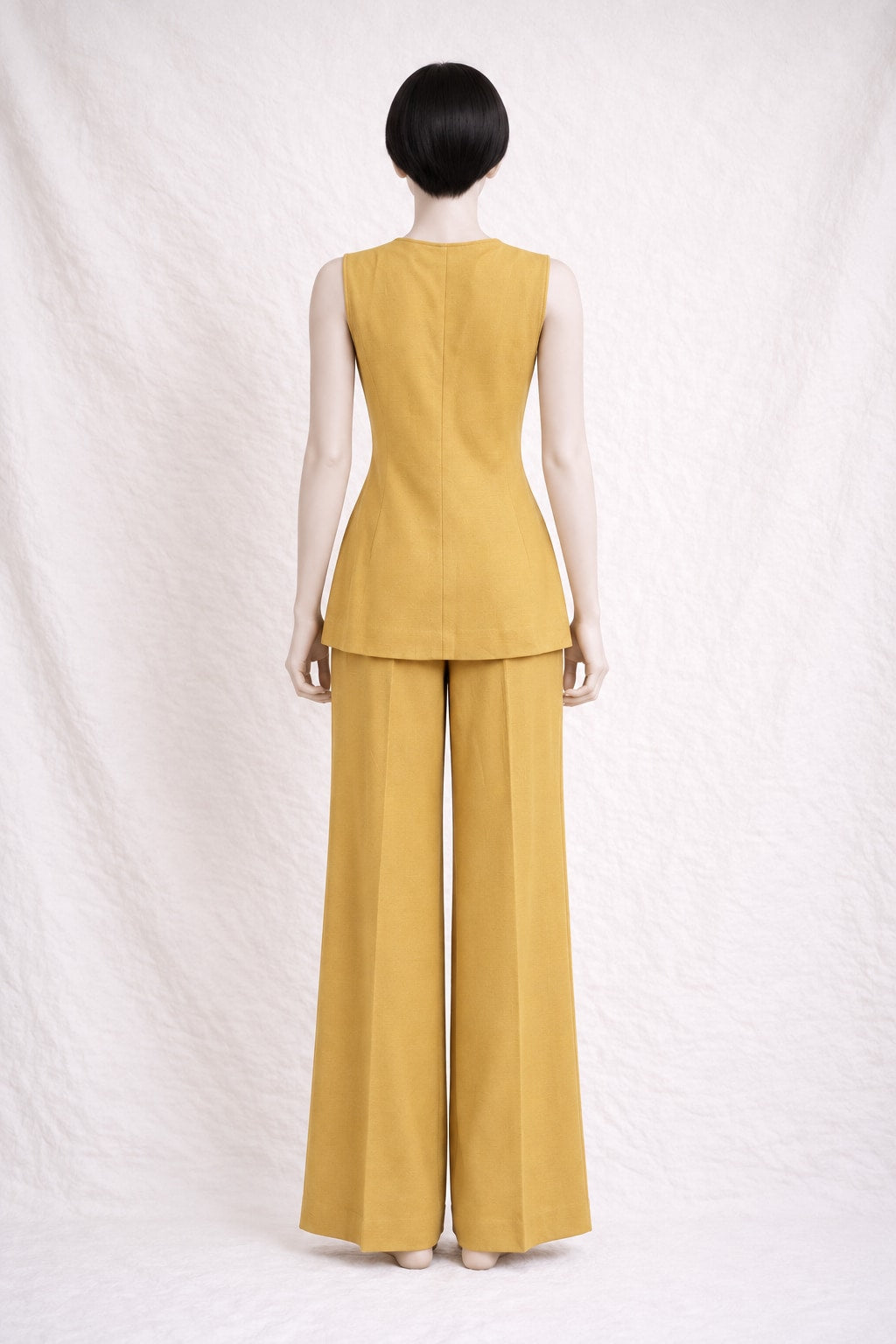 Ensemble pantalon Esterel en laine moutarde vintage authentique circa 70s