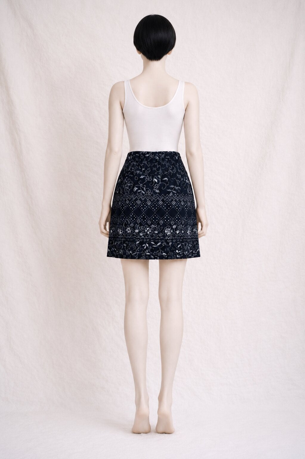 Vintage Kenzo Short Skirt in Authentic Black Viscose