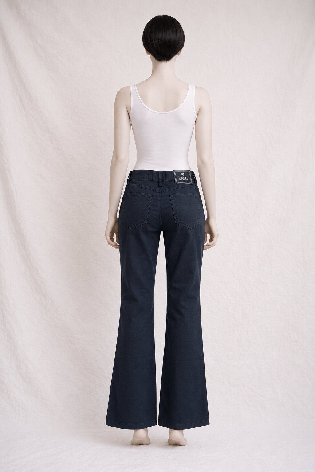 Authentic vintage black cotton trousers Versace