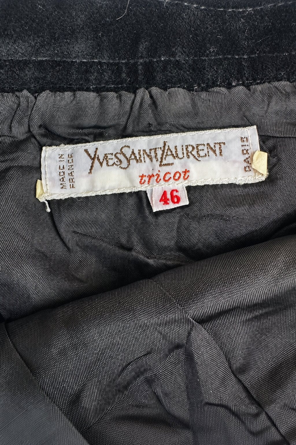 Vintage Authentic Black Velvet YSL Skirt